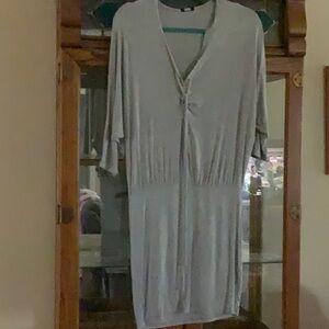 Gray Tie-Front Dress